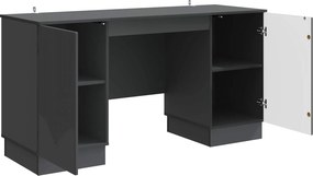 vidaXL Γραφείο Μαύρο 142,5 x 50 x 75 εκ. Επεξεργασμένο Ξύλο