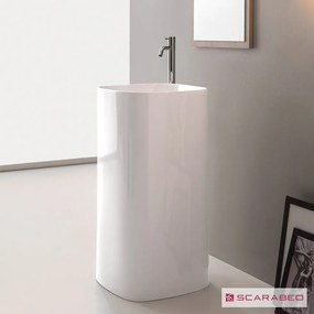 Νιπτήρας Πορσελάνης Moon 42x42 y.85 Scarabeo White 5510-300