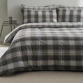 Φανελένια Σεντόνια Μονά (Σετ) Vesta Flannel Oslo 1 Γκρι ΧΩΡΙΣ ΛΑΣΤΙΧΟ 170x270