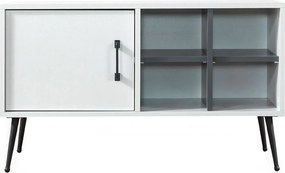 Έπιπλο Τηλεόρασης Λευκό / Ανθρακί SOCLUPA 100x35x20