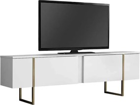 Έπιπλο τηλεόρασης Luxe λευκό-χρυσό 180x30x50εκ
