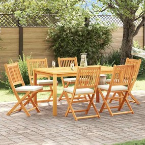 vidaXL Πτυσσόμενη Καρέκλα με μαξιλάρι 6 pcs Λευκό 49 x 57.5 x 92εκ