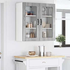 vidaXL Ραφιέρα τοίχου LUCCA 2 τμχ. Γκρι Sonoma Επεξεργασμένο Ξύλο