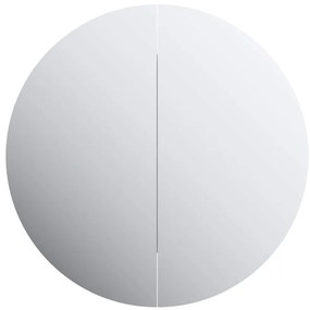vidaXL Ντουλάπι Μπάνιου με Στρογγυλό Καθρέφτη&amp;LED Λευκό 40x40x17,5 εκ.