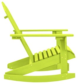 vidaXL Καρέκλα Κήπου Adirondack Κουνιστή Πράσινη από Μασίφ Ξύλο Ελάτης