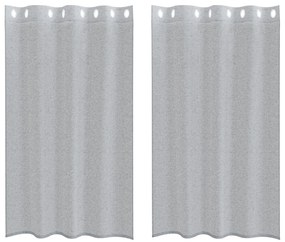 vidaXL Κουρτίνες 2 pcs Σκούρο γκρι 140 x 175 εκ. Πολυεστέρας