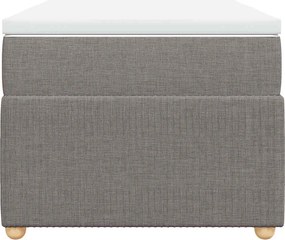 vidaXL Κρεβάτι Boxspring με Στρώμα Taupe 90x190 εκ.Υφασμάτινο