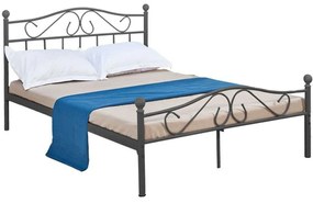 Κρεβάτι Yorick (Για Στρώμα 150x200cm) 285-000015 200x150x99cm Black Διπλό
