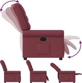 vidaXL Πολυθρόνα Ανακλινόμενη Μπορντό Υφασμάτινη