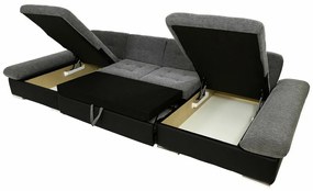 Γωνιακός Καναπές Comfivo 240, Λειτουργία ύπνου, Αποθηκευτικός χώρος, 360x160x75cm, 166 kg, Πόδια: Πλαστική ύλη | Epipla1.gr
