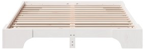 vidaXL Κρεβάτι Λευκό Μασίφ ξύλο πεύκου 160 x 200 εκ. Ανθεκτικό