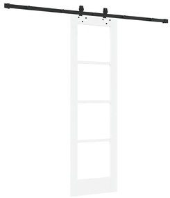 vidaXL Συρόμενη Πόρτα Λευκό 61 x 198.5 εκ. Ξύλο και μέταλλο