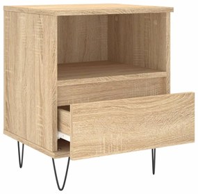 vidaXL Κομοδίνο Sonoma Δρυς 40 x 35 x 50 εκ. από Επεξεργ. Ξύλο