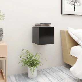 vidaXL Κομοδίνο Μαύρο 30,5 x 30 x 30 εκ. από Μοριοσανίδα