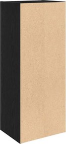 vidaXL Βιβλιοθήκη Μαύρη Δρυς 31x24x77 cm Κατασκευασμένο ξύλο
