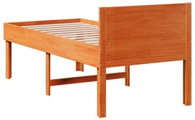 vidaXL Σκελετός Κρεβ. Χωρίς Στρώμα Καφέ Κεριού 90x190 εκ Μασίφ Πεύκο