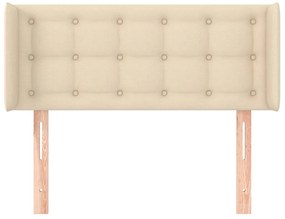 vidaXL Κεφαλάρι με Πτερύγια Κρεμ 83x16x78/88 εκ. Υφασμάτινο