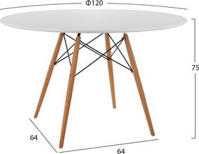 ΣΕΤ ΤΡΑΠΕΖΑΡΙΑΣ 5ΤΜΧ MAGGIE HM21186 MDF TOP &amp; ΠΟΛΥΠΡΟΠΥΛΕΝΙΟ ΣΕ ΛΕΥΚΟ ΧΡΩΜΑ