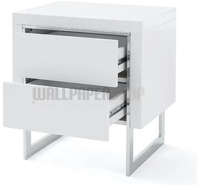 Gap Κομοδίνο Μαύρο / Λευκό Ματ 50x40x55