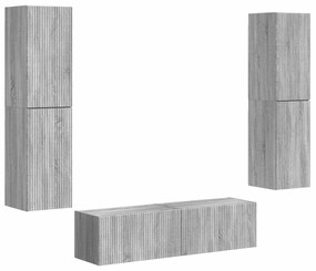 vidaXL 3 pcs Γκρίζο Σονομα