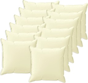vidaXL Κάλυμμα Μαξιλαριού 12 τμχ. HOUTEN Κρεμ 40 x 40 cm Πολυεστέρας