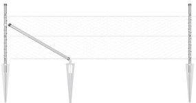 vidaXL Φράχτης Hexagon 0.8x25 m Γαλβανισμένος Χάλυβας