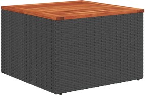 vidaXL Σετ Καναπέ Κήπου με μαξιλάρι 7 pcs Μαύρο Πολυ ράταν