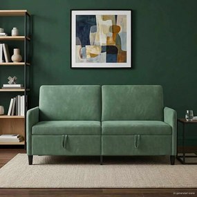vidaXL Καναπές με Αποθήκευση Θαλασσί 172 x 78 x 87 εκ Πολυεστέρας