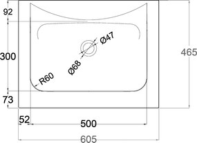 Elleci Anim White Matt 60x46 - Νιπτήρας επίπλου μπάνιου