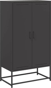 vidaXL Ντουλάπι Μαύρο 68,5x38,5x123,5 εκ. από Ατσάλι