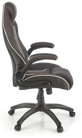 Καρέκλα γραφείου Houston 1426, Μαύρο, Γκρι, 117x65x70cm, 17 kg, Με ρόδες, Με μπράτσα, Μηχανισμός καρέκλας: Κλίση | Epipla1.gr