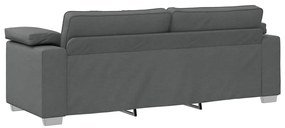 vidaXL Καναπές με μαξιλάρι Σκούρο γκρι 219 x 77 x 82 εκ ύφασμα