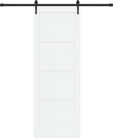 vidaXL Συρόμενη Πόρτα ORKDAL Λευκό και Μαύρο 83 x 232 εκ.