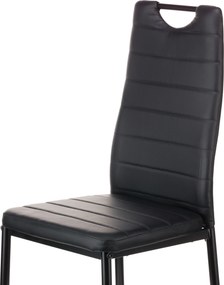 Καρέκλα Tonia PU μαύρο-πόδι μαύρο 52x43x96