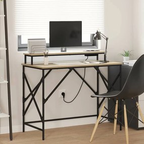 vidaXL Γραφείο Δρύς Sonoma 100 x 50 x 86,5 εκ Επεξεργασμένο ξύλο