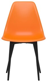 Καρέκλες Τραπεζαρίας 4 τεμ. Πορτοκαλί PP - Πορτοκαλί