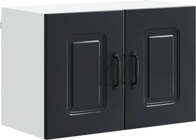 vidaXL Πάνελ πλυντηρίου πιάτων Kalmar 2 pcs Μαύρο Επεξεργασμένο Ξύλο