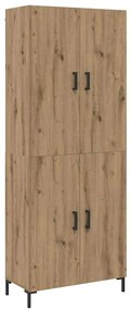 vidaXL Highboard artisan δρυς 69.5 x 34 x 180 εκ. Επεξεργασμένο ξύλο
