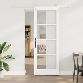 vidaXL Ολισθητή Πόρτα Λευκό 78 x 211 εκ Ξύλο και μέταλλο