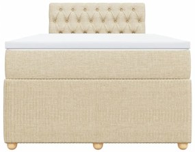 ΚΡΕΒΑΤΙ BOXSPRING ΜΕ ΣΤΡΩΜΑ ΚΡΕΜ 120X200 ΕΚ. ΥΦΑΣΜΑΤΙΝΟ 3287435