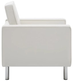 Πολυθρόνα Λευκή από Συνθετικό Δέρμα - Λευκό