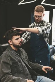 Φωτογραφία Professional hairdresser working with bearded client, Liudmila Chernetska