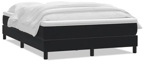 vidaXL Κρεβάτι Boxspring με Στρώμα Μαύρο 160x210 εκ. Βελούδινο