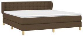 ΚΡΕΒΑΤΙ BOXSPRING ΜΕ ΣΤΡΩΜΑ ΣΚΟΥΡΟ ΚΑΦΕ 180X200 ΕΚ ΥΦΑΣΜΑΤΙΝΟ 3127144