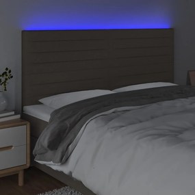 ΚΕΦΑΛΑΡΙ ΚΡΕΒΑΤΙΟΥ LED TAUPE 180X5X118/128 ΕΚ. ΥΦΑΣΜΑΤΙΝΟ 3122582