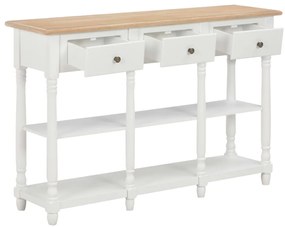 vidaXL Τραπέζι Κονσόλα Λευκό 120 x 30 x 76 εκ. από MDF