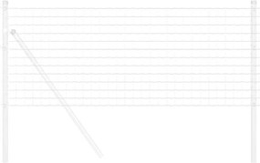 vidaXL Φράχτης Εuro Ασημί 0.8 x 25 m Χάλυβας με θερμή επιμετάλλωση
