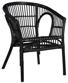 ΠΟΛΥΘΡΟΝΑ Zambia RATTAN ΜΑΥΡΟ - L59xw58xh76cm