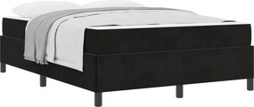 vidaXL Σκελετός Κρεβατιού με στρώμα Μαύρο 140 x 200 cm ύφασμα