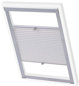 vidaXL Στόρι Σκίασης Πλισέ Λευκό C02